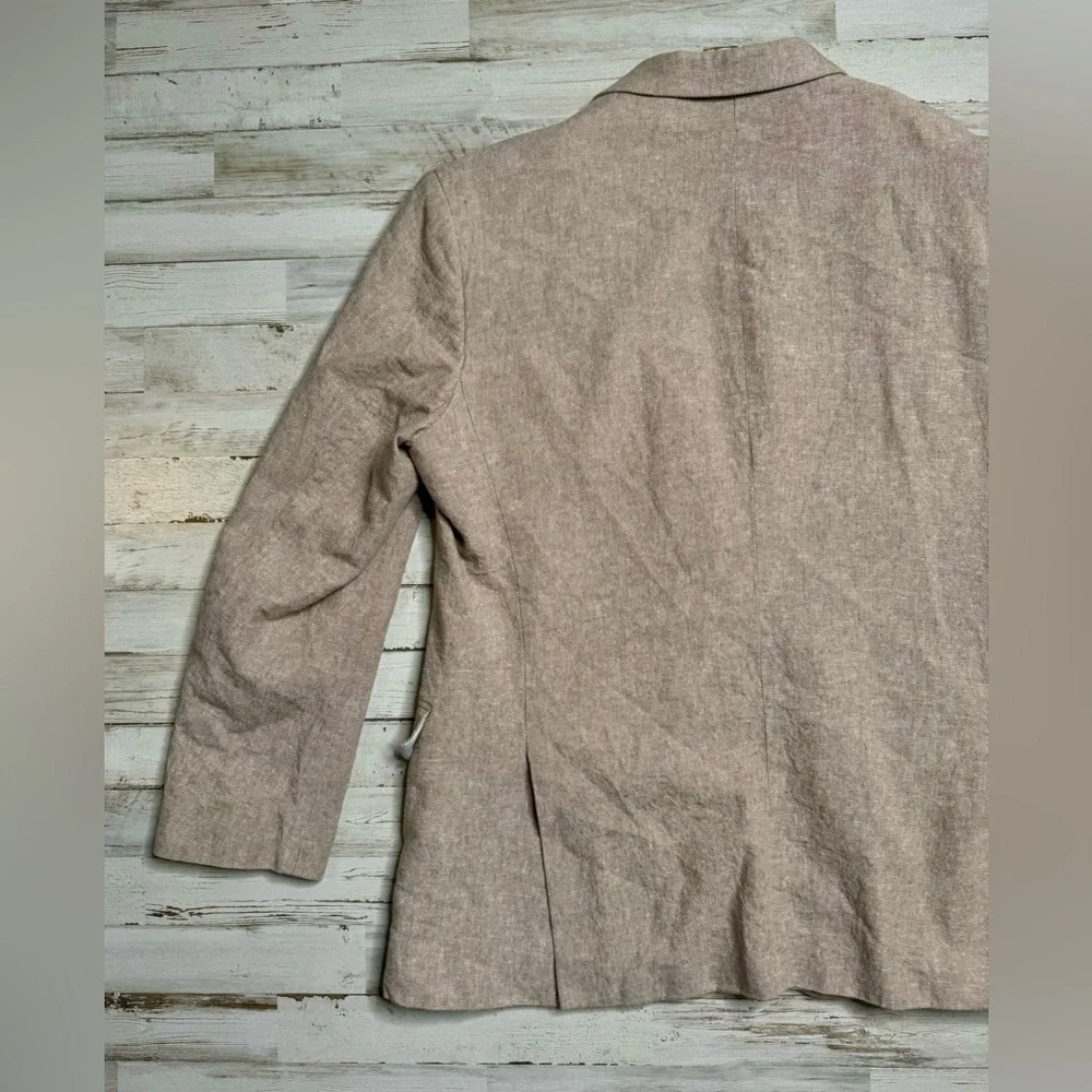 Stafford Mens Linen Blend Sport Coat Classic Fit Blazer Beige Mens 42R - Picture 8 of 12